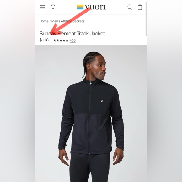 Vuori Sunday Element Track Jacket - Picture 5 of 10